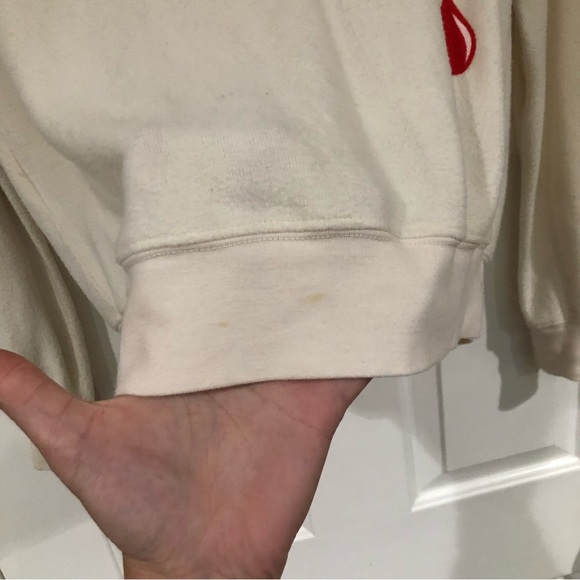 Wildfox Happy As A Vampire V Neck White Soft Baggy Beach Jumper - Picture 5 of 6